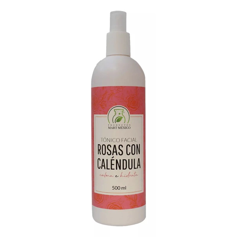 Productos Mart Mexico Tónico Facial De Rosas Con Caléndula (500ml)