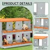 Metal Chicken Nesting Boxes, Two-Tier Chicken Egg Laying Box with