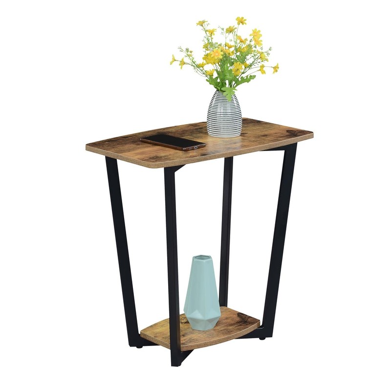 Convenience Concepts Graystone End/Side/Nesting Tables, Barnwood/Black