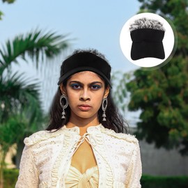 FOMIYES Baseball Cap with Hair Extensions Stylish Silvery Grey Wig Hat Adjustable Sports Cap Sun Block Hat for Men Women Outdoor Fishing Climbing Cycling