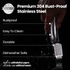 Gourmet Easy No Peeling Required Garlic Press Stainless Steel with