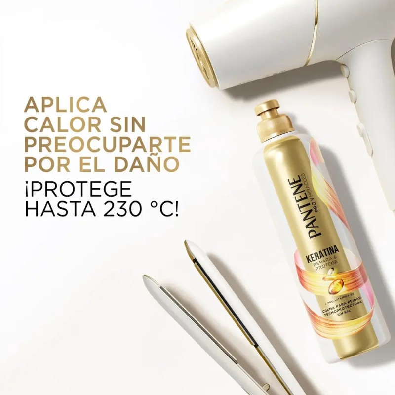 Crema para peinar termoprotectora Pantene Keratina Pro Vitamina B5 300