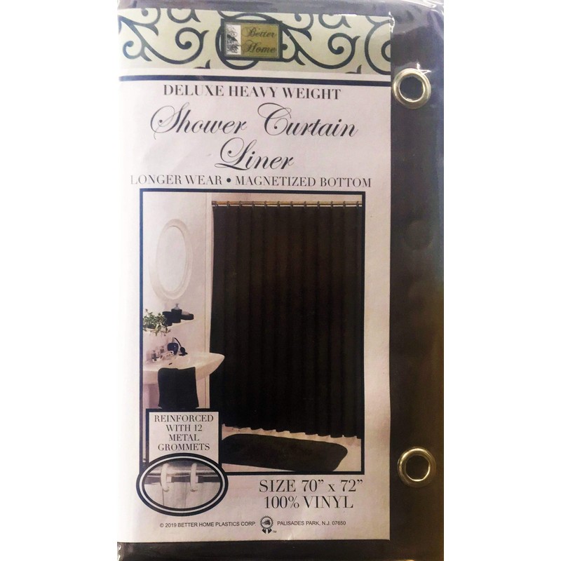 Better Home Deluxe Heavy Weight Shower Curtain Liner (Brown)