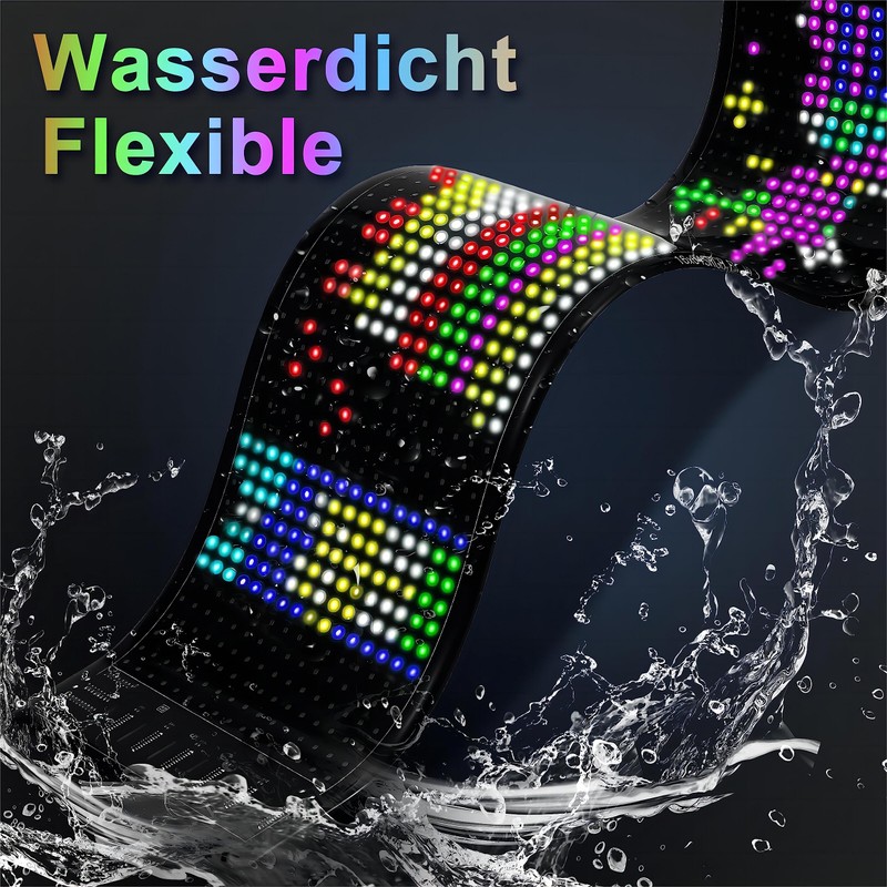 JDVOOTD Flexible LED Display Board, 47.5 x 12 cm LED