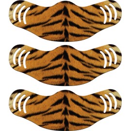 HandStands - Guardian Mask - Safety Face Covering - Washable, Reusable & Adjustable with 3 Ear Slots - Face Mask - 3 Pack - Tiger Print