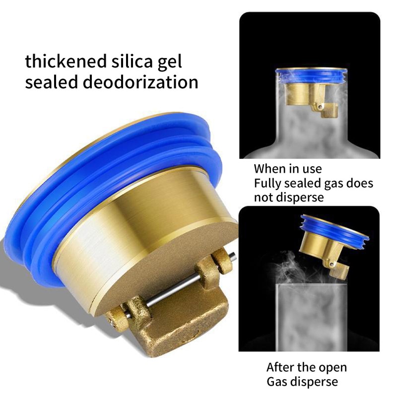 LIANXUE Floor Drain Backflow Preventer Brass Drain Valves Sewer Core
