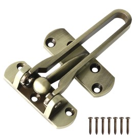 Sayayo Door Chain Lock for Front Door, Antique Bronze Swing Bar Door Guard Lock Security Latch for Home Hotel Apartment Houseroom Prevent Forceful Entry