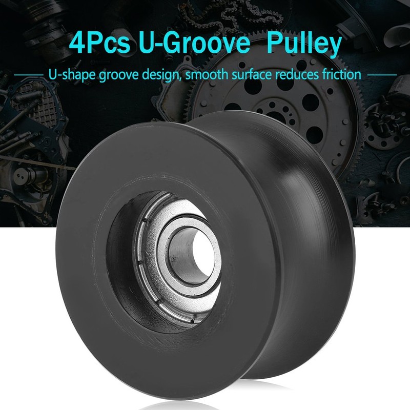 Groove Washer, Pack of 4, 0840UU Guide Roller, U-Groove Washer,