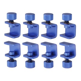Zeberoxyz 8pcs Ender 3 Pro Blue Glass Bed Clips Clamps Adjustable 3D Printer Heat Bed Fixed Clips for Ender3/pro/V2/3S,Ender5/CR-10,CR-20PRO,CR-10S Pro (8PCS-Blue Glass Bed Clip Clamps)