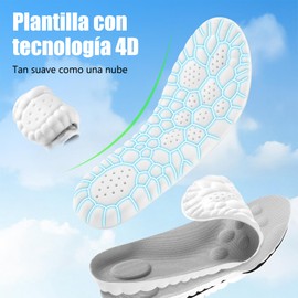 2 Par Plantillas para Fascitis Plantar, Plantillas ortopédicas unisex, Plantilla de espuma viscoelástica, alivia el dolor de pies y mejora la comodidad de uso. (Gris, 39/40)