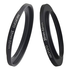 37 to 52 mm Metal Filter Ring, 37-52 mm Step Up Filter Adapter Ring - from Camera Lens with 37 mm Filter Thread to 52 mm Filter Ring
