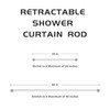 Ginbel Direct Shower Curtain Rod 28-48 Inch, 1"Diameter Spring Long
