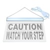 ADVPRO Caution Watch Your Step LED Neon Sign Orange 12"