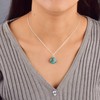 Natural Chrysocolla Crystals Pendant Necklace, Pear Cabochon Gemstone, Healing Crystals,