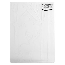 Vaessen Creative 100605-030 Embossing Folder, Deer in the Forest, 14.6 x 10.8 x 0.5 cm, 1 Piece, for Birthday Cards, Birth Cards, Christmas Cards and Paper Crafts, Transparent, 5.7 x 4.25 x 0.19