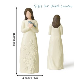 Loyzcy Sympathy Gift, Sympathy Gifts for Loss of a Loved One, Memorial Angel Statue and Sympathy Gift for Blue Bird Lover, Sympathy Gifts for Women, Friends, Colleagues, Gift