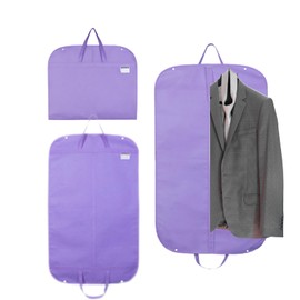 HAPPY SUGAR Suit Cover, Clothes Cover, Clothes Cover, Coat Cover, Portable, Non-woven Fabric, Garment Bag, Dresses, Zipper, With Handle (1 Light Purple)