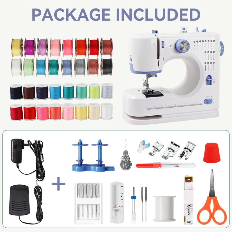 Ninonly Sewing Machine for Beginners, Portable Electric Sewing Machine with