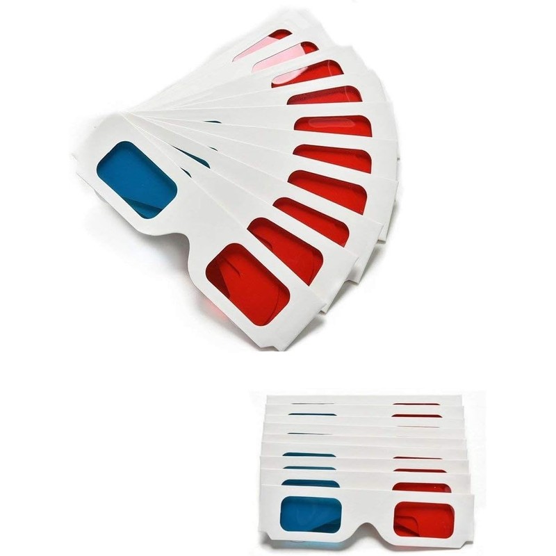 10 Pce 3D Glasses Red/Cyan (Sog. Anaglyphenbrille) Cardboard