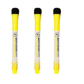 Galepromot 3 Pieces Yellow Magnetic Whiteboard Pen Writing Drawing Erasable Board Marker Office Supplies Erasable Whiteboard Pen Dry Erase and Wet Erase Markers Markers for Highlighters