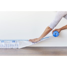 ScotchBlue Painter's Cover Film Refill Roll with Tape - 1 Roll 2.72m x 17m (46.2m²) - For Clean Paint Lines & Protection Against Paint Splashes - For ScotchBlue Masking Film Dispenser