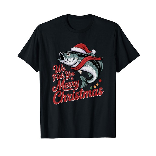 We Fish You A Merry Christmas Fishing Xmas Santa Hat