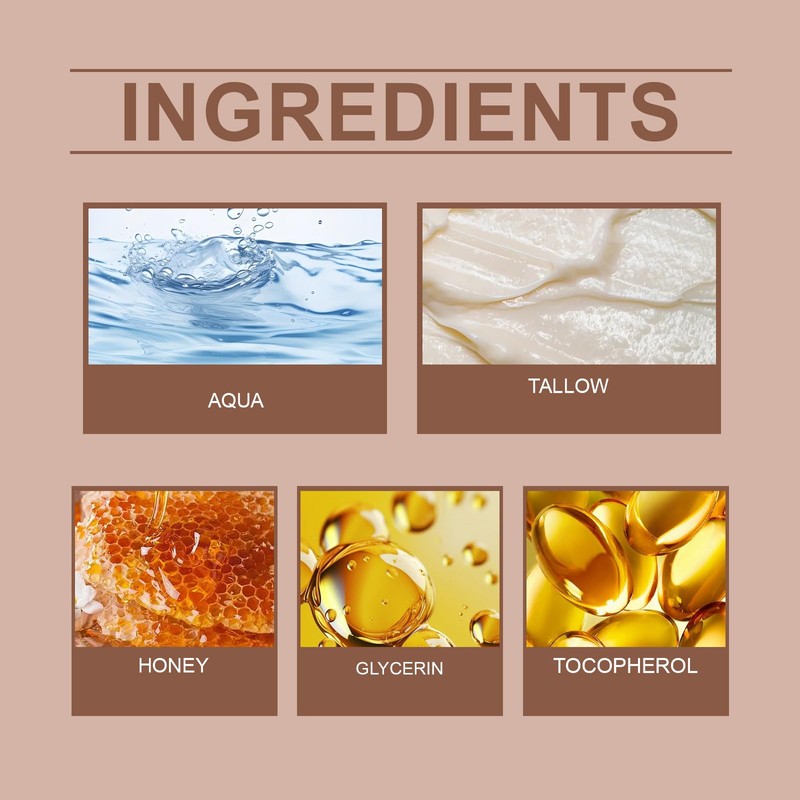 Beef Tallow Creme Honeybalm - Rindertalg Creme mit Bienenwachs &