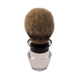 ERBE Shaving Brush Silver Tip, Size M, Black, Transparent, Pack of 1