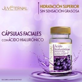 Cápsulas Faciales de Ácido Hialurónico | 90 cápsulas | Hidratación y Rejuvenecimiento Facial | LC JUVETERNAL