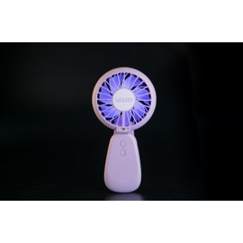 Salco Mini Fan, Pink, Foldable, Charging via USB, LED Colour Changer, 2 Speeds, Diameter 8 cm - Ideal for on the Go