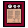 American Coin Treasures Framed U.S. Constitution with All 3 Bicentennial