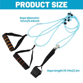 Shoulder Pulley Over The Door, Overhead Shoulder Pulley Arm Exercise Equipment Arm Rehabilitation Over Head Pulle-y System for Recovery, Flexibility Stretching, Increase Mobility(Color:Black+Blue)