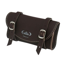Selle Montegrappa Cucuba® Saddle Bag Leather Bicycle Bag Unisex 100% Made In Italy 0016 (Colour: Dark Brown)