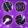 Purple 60th Birthday Decoration Banner for Women Large Black Purple