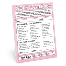 Knock Knock Self-Care RX Nifty Note - Self Care Gifts & Funny Gift Ideas for Friends, 4 x 5.25-inches