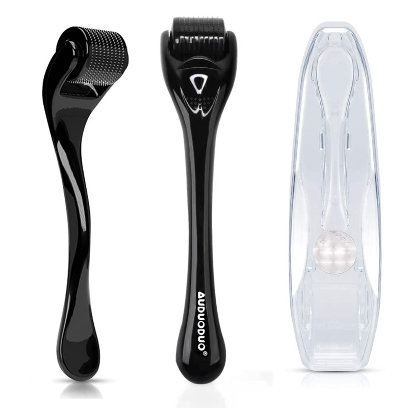 AUDUODUO® Derma Roller 0.3 mm with Real Silver Needles, Micro