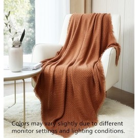 CREVENT Cobija rústica Tejida acogedora, cálida, Suave y Ligera para sofá, sillón, Silla, Cama, decoración del hogar, para Primavera, Verano y otoño (