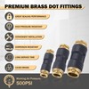 CheeMuii 32 PCS DOT Air Line Fittings 1/4" 3/8" 1/2"