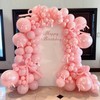JZCZOEB 181Pcs Coquette Pink Bow Balloons Arch Garland Kit with