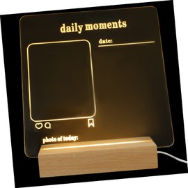 Operitacx Lighted Dry Erase Board LED Note Board LED White Board Drawing Whiteboard Message Recording Board LED Massage Board LED Whiteboard Note Lamp Write on LED Writing Board Rubber