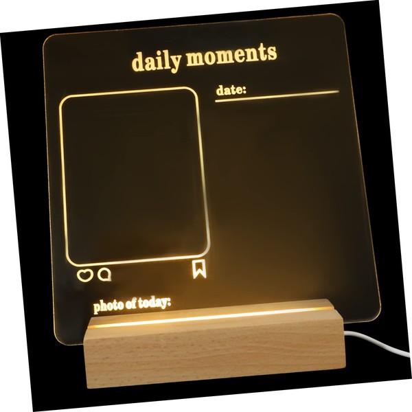 Operitacx Lighted Dry Erase Board LED Note Board LED White
