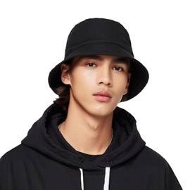 ZVCXOE Bucket Hat, Men's, UPF50+ Cotton, Lightweight, Solid, Small Face, Breathable, Quick Drying, Windproof Chin Strap, Sun Protection, Safari Hat, Large, Deep, Wide Brim, Sun Protection, Fashionable