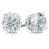 Moissanite Stud Earrings • 14K Gold Solid • Round Cut