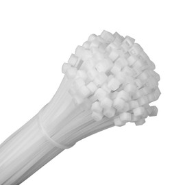 200PCS 12 Inch White Zip Ties Heavy Duty - Industrial 50 lbs Tensile Strength Clear Cable Ties, UV & Weather Resistant tie wraps, Self-Locking for Cable Management, Outdoor Use, and Home Organization