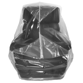 Wowfit Furniture Cover Dust-Proof Moving Bag for Chairs, Recliners & Boxes – Clear, Odorless Plastic - 4mil-Thick - 34W x 42D x 65/48H Inches (Tape Not Included)