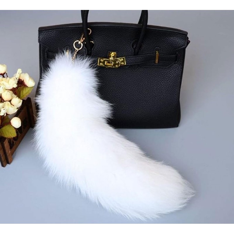 tintoke Fox Tail, Fox Tail Pendant, Approx. 40 cm, Fur