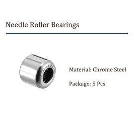 Kozelo HK0306 Needle Roller Bearing – [3 mm x 6.5 mm x 6 mm] Open Side for Gear Insert Chrome Steel Wheels Pack of 5