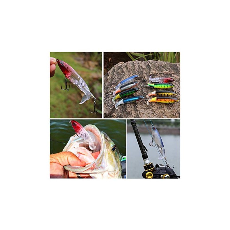 Artificial Bait Fishing Lure Wobbler Set Pencil Whopper Plopper Swimbait
