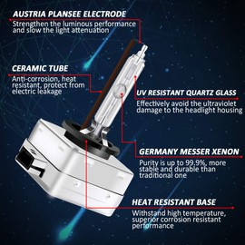 TECTICO Xenon Bulb 12 V 35 W, Extreme Vision, More Brightness, Car HID, Car Headlight Bulb