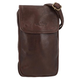 Gusti Estera Leather Shoulder Bag for Men and Women, Vintage Brown Leather, brown